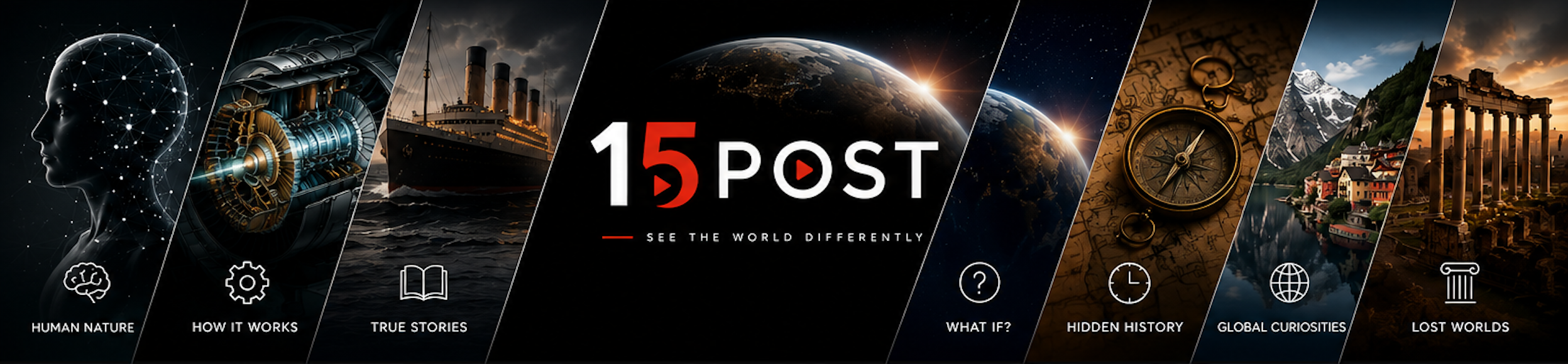 15POST — Human Nature, How It Works, True Stories, What If, Hidden History, Global Curiosities, and Lost Worlds